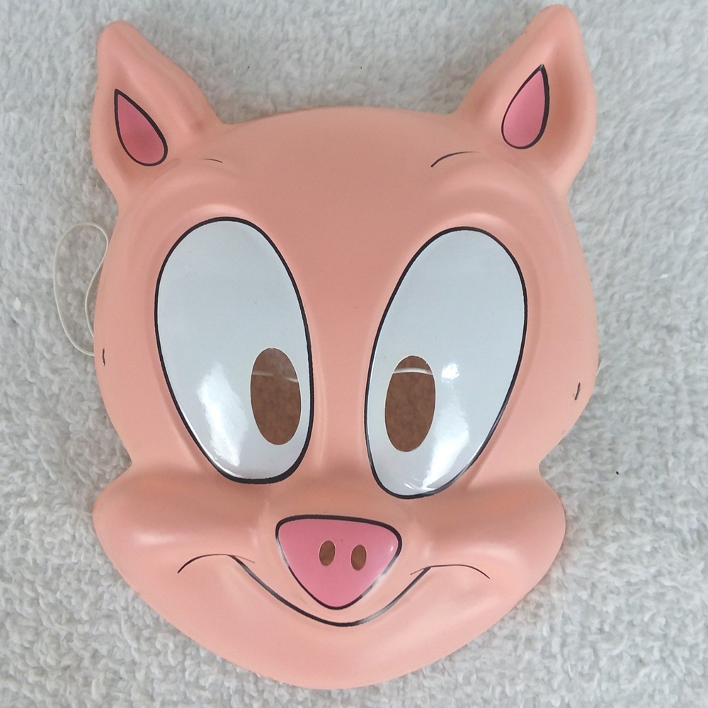 VTG Tiny Toon Adventures Hampton J Pig Mask Porky 1993 Rubie's Costume‎ Co NOS